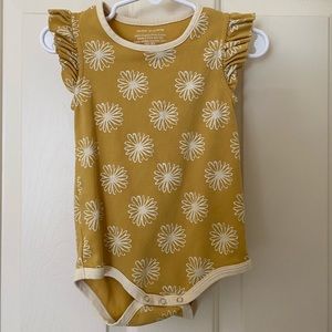 Wild wawa daisy mustard onesie